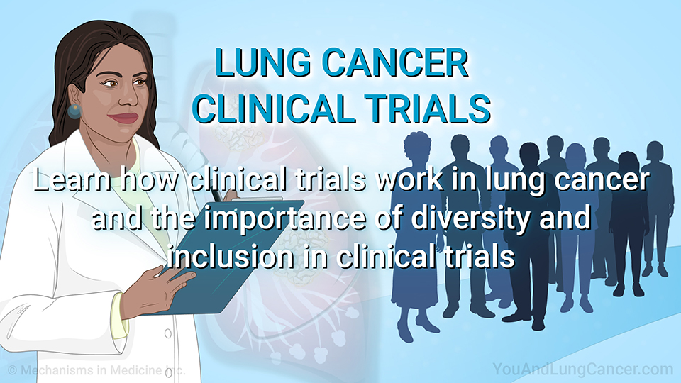 Lung Cancer Clinical Trials. Learn how clinical trials work in lung cancer and the importance of diversity and inclusion in clinical trials.