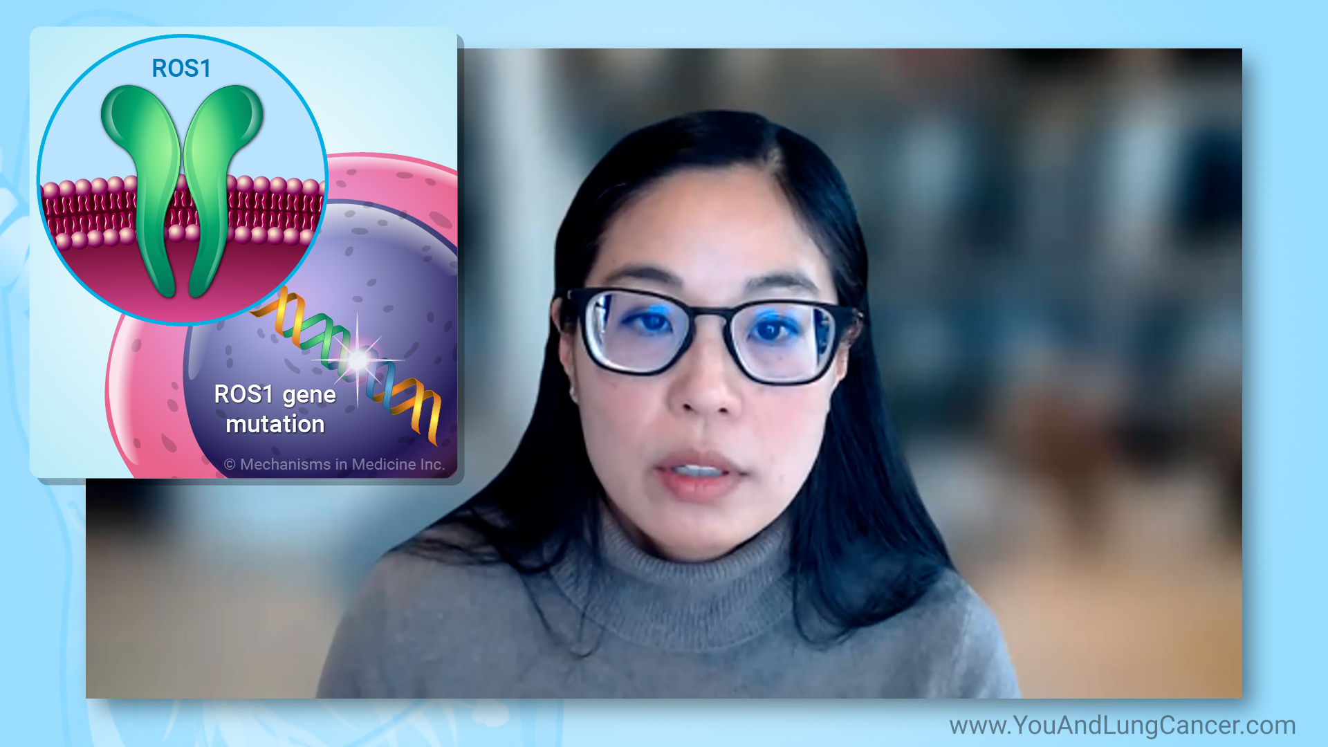 What is a ROS1 mutation in lung cancer?